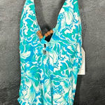 Time‎ and Tru Blue Floral One Piece Size XS Photo 0