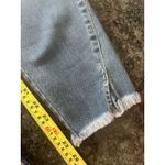 KanCan Mid Rise Tapered Leg Jeans Size 13/30 Dark Wash Stretch Denim Frayed Hem Blue Photo 5