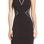 Aidan Mattox Dress 10 NWT Cutaway Crepe Halter Jersey Mesh Sheer Detail Illusion Photo 0