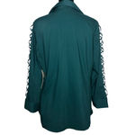 Sharagano Teal Lattice Sleeve Knit to Fit Blouse - Size Medium Photo 7