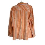 Wrangler  Orange Stripe Geometric Print Button Down Shirt Top Womens XXL Photo 6