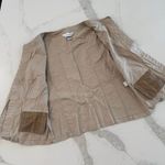 Christopher & Banks  Khaki OpenFront Jacket Womens Small Buckle Detail Front/Cuff Photo 4