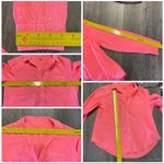 Gap Perfect Shirt Women’s Neon Blazing Pink Button Down Shirt Size Medium Petite Photo 11