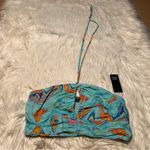 Wild Fable  Swirl Marble Halter Crop Top Aqua Blue L Photo 3