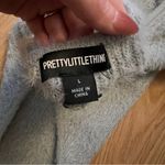 Pretty Little Thing NWT Pretty Little Thing Grey Eyelash Knit Open Back Bodysuit Women's L Holiday Photo 11