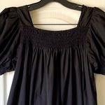 Doen Earhart Mini Dress Organic Cotton Black Puff Sleeve XS EUC Photo 5