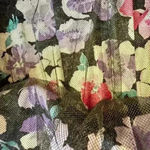 Vintage 80s Floral Dress Open Back Knee Length Skirt Size Small Multiple Photo 6