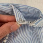 AQUA Blue Stripe Tie Ruffle Skirt Photo 4