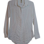 XCVI  Elegant White Button Up Tunic Blouse Corset Back Size Small Photo 0