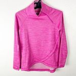 IBKUL Pink Asymmetrical Side Pockets Quarter Zip Pullover, Size Small Photo 0
