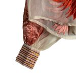 Karen Millen  Organdie Applique Buttoned Sheer Long Sleeve Sequined Blouse 4 Photo 5