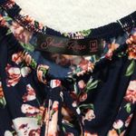 Shiella Rose Navy Floral Print Off Shoulder Ruffle Tiered Dress Size M Blue Size M Photo 2