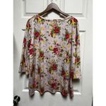 The Pioneer Woman Size XXL Women's TOP BLOUSE Pink FLORAL PRINT 3/4 Sleeve CRHb Photo 5