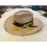 Travis Austin Hat. One of A Kind Custom Made Signed Western Cowgirl Hat Tan Photo 3