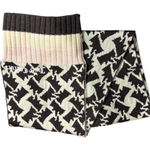 Juicy Couture New Vintage  Y2K 100% Wool Scarf‎ Brown, Cream, Pink 74” x 8” Photo 0