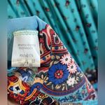 Reborn Paisley Print Midi Dress Teal Sleeveless Casual Boho Pocket M Blue Size M Photo 6