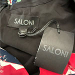 NWT Saloni Alena Short Silk Dress Size 4 Black Photo 5