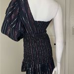 Farm Rio  Elegant Black and Pink One-Shoulder Dress Photo 7