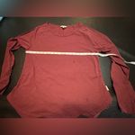 Frye & Co. Burgundy Fox Tail Heritage Raw Hem Thumb Holes Top size L Size L Photo 8