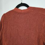 Old Navy  Cardigan Sweater Rust Brown Open Front Pockets Casual Knit Neutral Cozy Photo 5