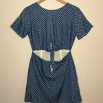 Lucca Couture Star Print Cute Dress With Open Stomach Cut Out 4th of July Denim Print Photo 0