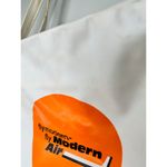 Vintage Fly Modern Air White Orange Circle Vinly Strap Adjustable Tote Bag Photo 14
