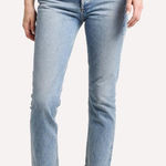 AGOLDE Riley High Rise Straight Crop Jeans Light Wash Denim Photo 0