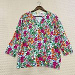 $237 NWOT Leo&Ugo Women's Floral Pullover Sweater Size 6 Photo 4