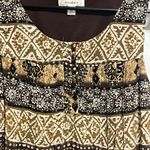 Dress Barn Brown Cream Sleeveless Dress 10 Photo 2