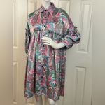 Beulah  Colorful Paisley Button-Up Dress One Size.  E2 Photo 3