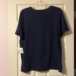 Sag Harbor NWT Vintage Square Neck Navy Blouse 1X Photo 3