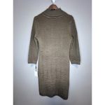 Calvin Klein Dress Women's Size Large Taupe Wavy Knit Side Buckle NEW WITH TAGS! Photo 3