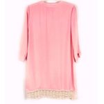 Peach Love California  Pink Tunic Dress Crochet Photo 3