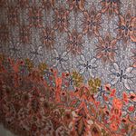 Loveappella Orange & Blue Floral High Waisted Long Skirt Photo 2