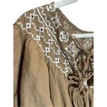 Free People Joni Embroidered Top Linen blend boho cropped sz XS Photo 8