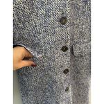J.Crew Nalya Italian Tweed Button Front Lady Coat Purple Size 2 Photo 9