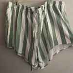 Birdy Grey Striped Button-Up Pajama Set, Green and White, Size XL Photo 3