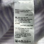 Chico's Sweater Womens L White Lavender Striped Mock Neck Fuzzy Knit Cozy Lounge Photo 6