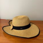 Hatpoint Women's Packable Straw Sun Hat Bow Cutout Scallop‎ Detail Beach Casual Tan Photo 1