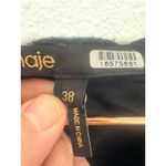 Maje  Black Linen Blend Openwork Embroidered Puff Sleeves Mini Dress Size 38 Photo 6