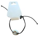 Pura Vida  adjustable black braided bracelet with puka shell‎ Photo 1