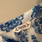 Nanette Lepore  Blue Print Lightweight Summer Beach Tunic Blouse Cover Up Size L Photo 6