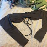 SKIMS NWT  Swim Long Sleeve Bikini Top Onyx Size 4X Photo 1