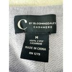 C by Bloomingdales Cashmere Short Sleeve Top Sweater Crew Neck Periwinkle M Purple Size M Photo 7