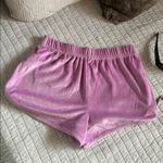 Juicy Couture  velour pull on logo booty shorts light purple small Photo 3