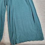 Anthropologie Bionda Plisse Jumpsuit XL Green Wide Leg Smocked Waist Pull On Photo 14