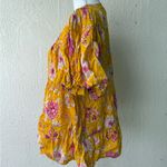 Ivy Jane  three tiered eyelet top in golden puffer Sleeve floral small oversized Photo 3