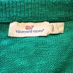 Vineyard Vines Large Linen Blend Breton Stripe Slub Split Neck Sweater Sea Swell Photo 2