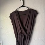 Uniqlo  Brown Sleeveless‎ Faux Wrap Dress with Belt Size Small Clean Girl Photo 1