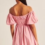 Abercrombie & Fitch Red Puff Sleeve Dress Photo 3